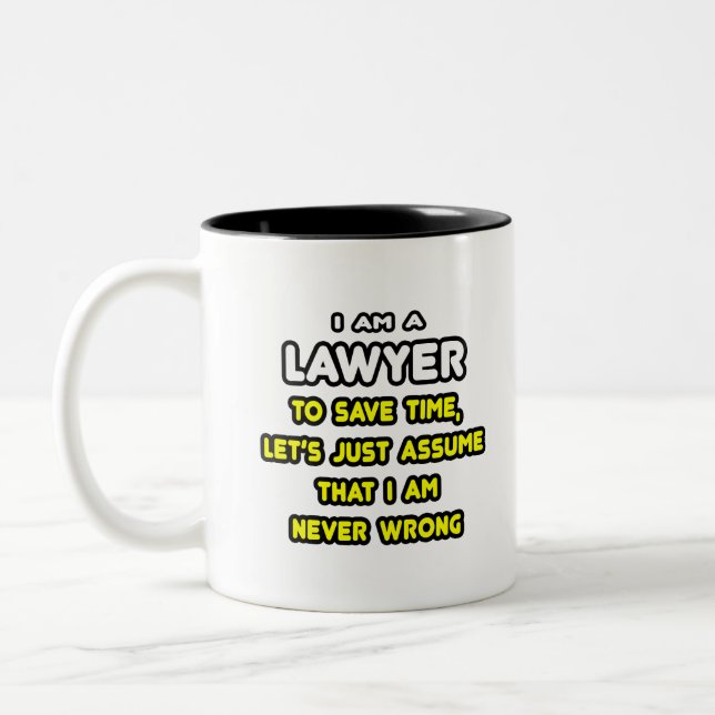 Tasse 2 Couleurs T-shirts et cadeaux amusants pour avocat (Gauche)