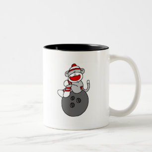 Tasse 2 Couleurs T-shirts et cadeaux de bowling de singe de
