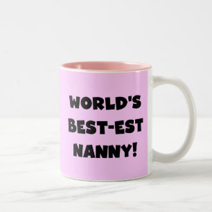 Tasse 2 Couleurs T-shirts et cadeaux de la meilleure nounou du mond