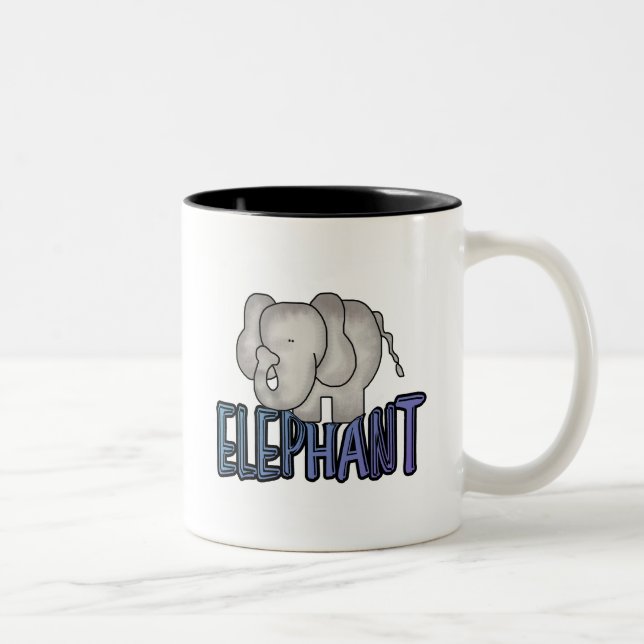 Tasse 2 Couleurs T-shirts et cadeaux d'éléphant (Droit)