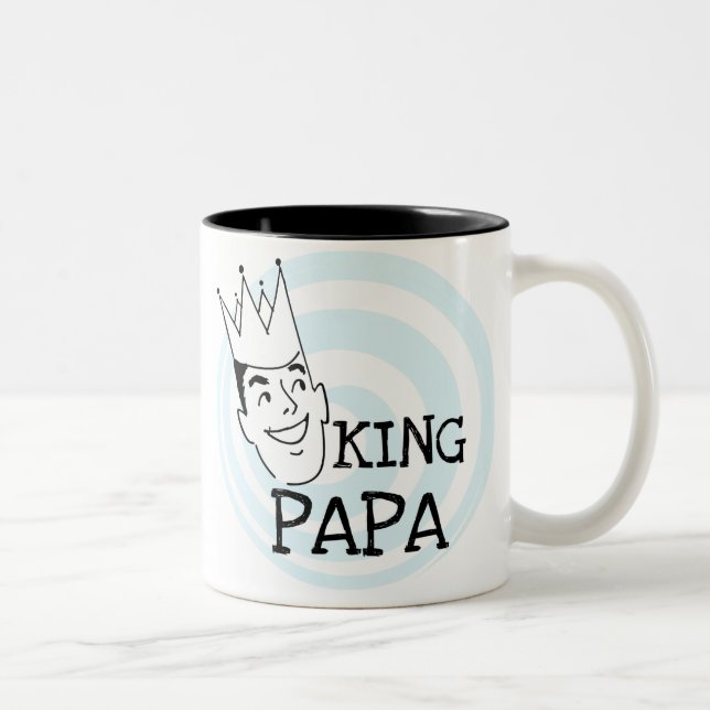 Tasse 2 Couleurs T-shirts et cadeaux King Papa (Droit)