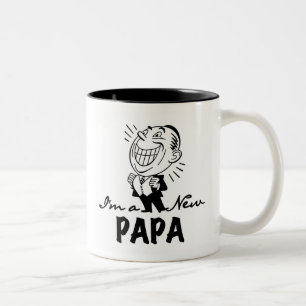 Tasse 2 Couleurs T-shirts et cadeaux pour papa nouveau souriant
