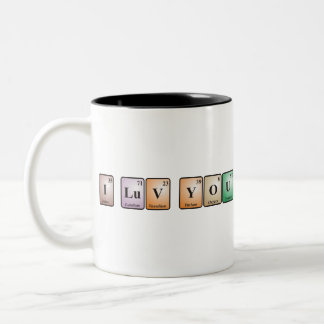 Tasse 2 Couleurs Tableau I périodique Luv vous