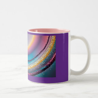 Tasse 2 Couleurs tache arc-en-ciel scintillante