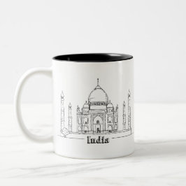Tasse 2 Couleurs Taj Mahal Vacances Dessin Vacances Art Voyage