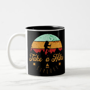 Tasse 2 Couleurs Take A Hike, Mountains, Outdoors, Nature, Vintage