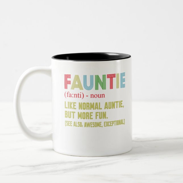 Tasse 2 Couleurs Tante de Fauntie (Gauche)