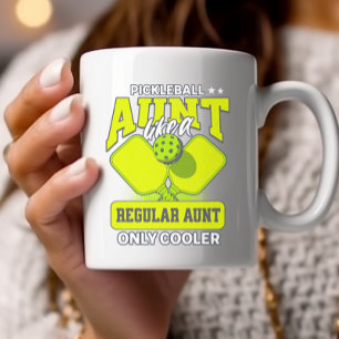 Tasse 2 Couleurs Tante de Pickleball Comme une tante régulière seul