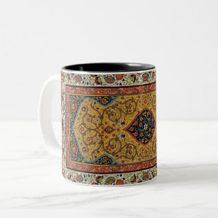 Tasse 2 Couleurs Tapis Persan Ancien Élégant Design