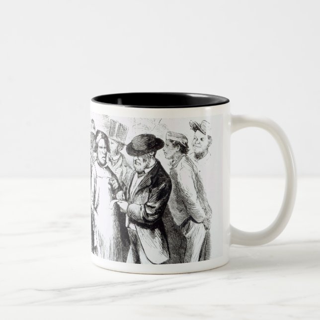 Tasse 2 Couleurs Tapissez les Baggers, 1860s en retard (gravure) (Droit)