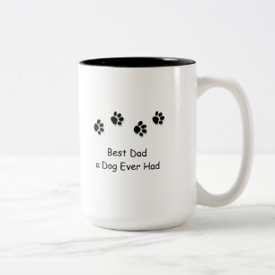 Tasse 2 Couleurs Tasse, le meilleur papa qu'un chien a jamais eu