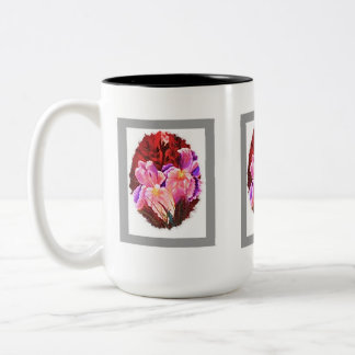 Tasse 2 Couleurs "Tasse rose de fleur d'iris "