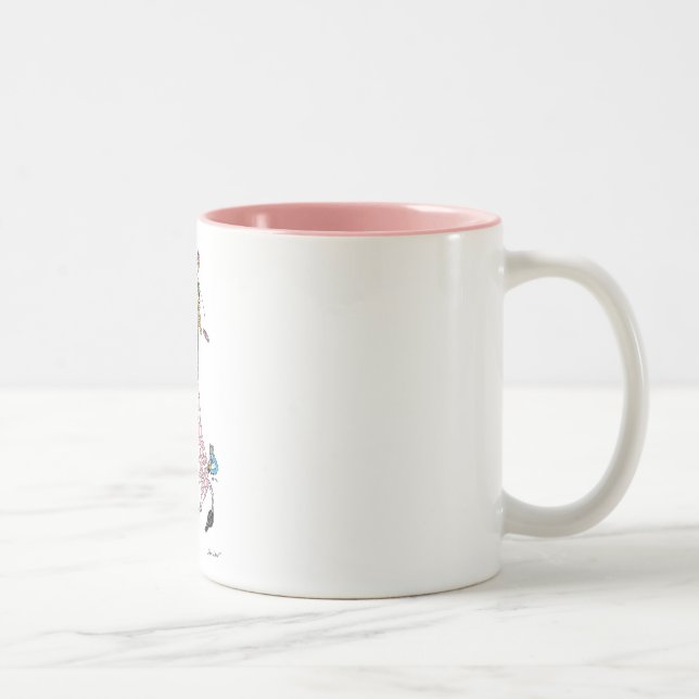Tasse 2 Couleurs Tasses, girafe rose (Droit)
