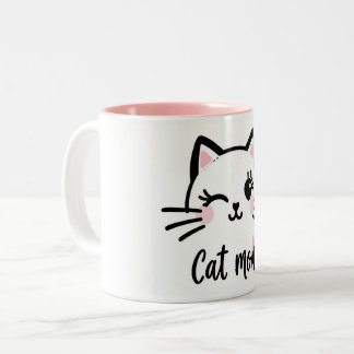 Tasse 2 Couleurs Taza Cat Mom