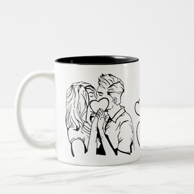 Tasse 2 Couleurs Taza combo,15 oz,cafe (Gauche)