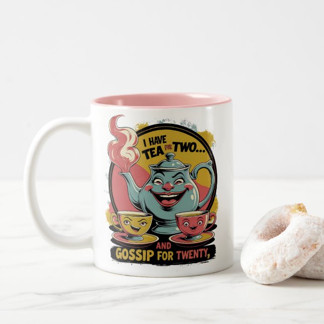 Tasse 2 Couleurs Tea and Gossip (Avec donut)