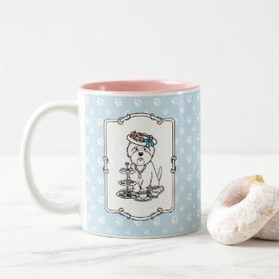 Tasse 2 Couleurs Tea Party Westie - West Highland White Terrier
