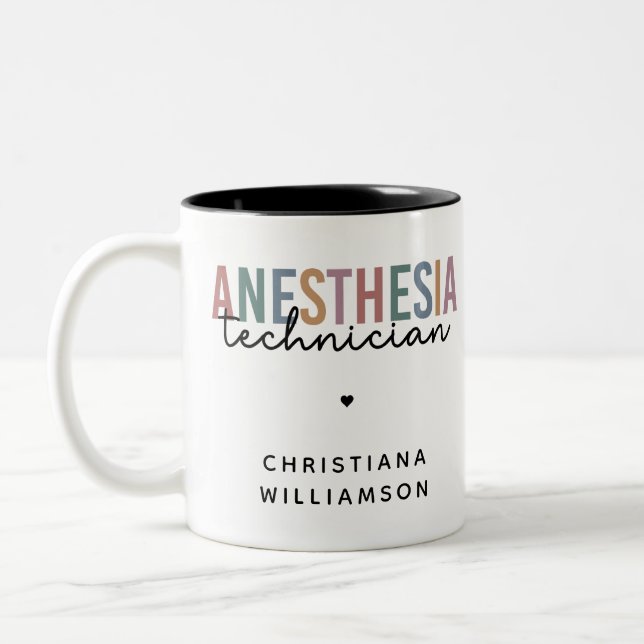 Tasse 2 Couleurs Technicien d'anesthésie personnalisée Technique d' (Gauche)