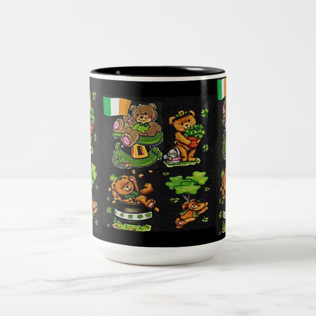 Tasse 2 Couleurs Teddy Bear Collection St. Patrick's Day (Centre)