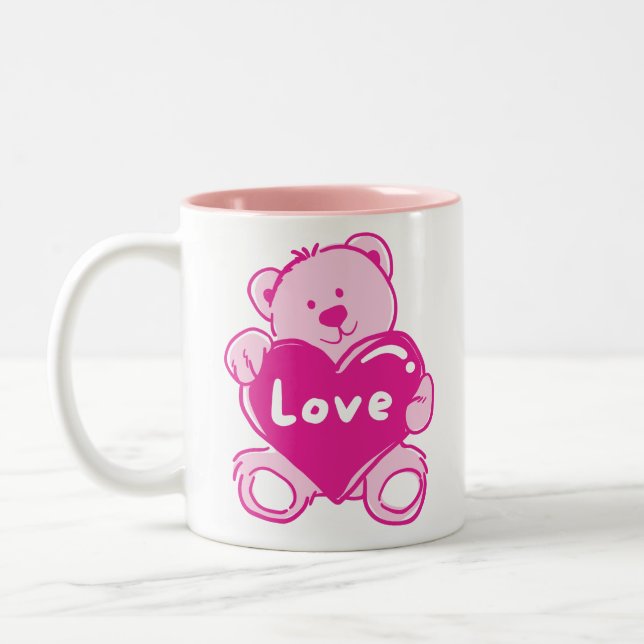 Tasse 2 Couleurs Teddy Bear Love (Gauche)