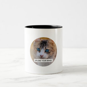 Tasse 2 Couleurs Téléchargez votre photo Cute Cat