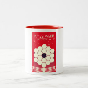 Tasse 2 Couleurs télescope spatial james webb,