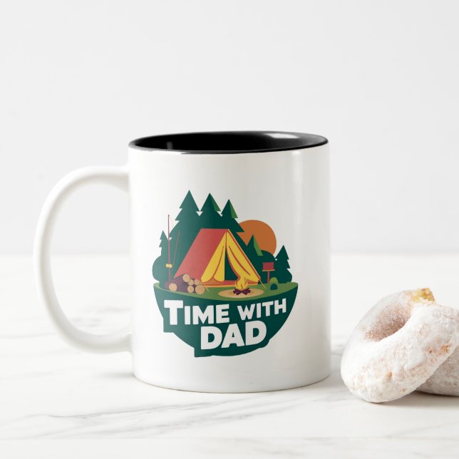 Tasse 2 Couleurs Temps avec papa - Fête des pères (Avec donut)