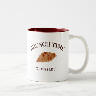 Tasse 2 Couleurs Temps de brunch au croissant