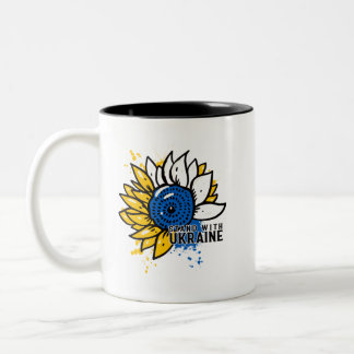 Tasse 2 Couleurs Tenez-vous avec l'Ukraine