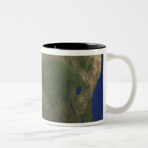 Tasse 2 Couleurs Terre avec couverture terrestre sur l'Afrique