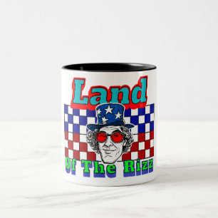 Tasse 2 Couleurs Terre Du 4 juillet De Rizz, Jour Du Mémorial