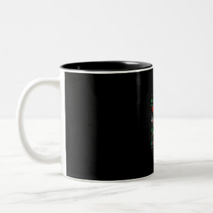 Tasse 2 Couleurs Terre-Neuve Merry Christ-Mask Cadeau de Noël