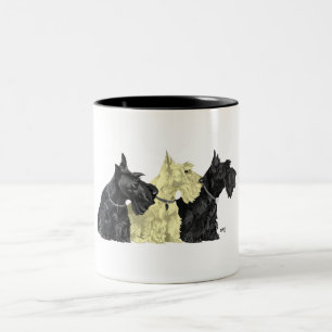 Tasse 2 Couleurs Terriers écossais noirs et roux