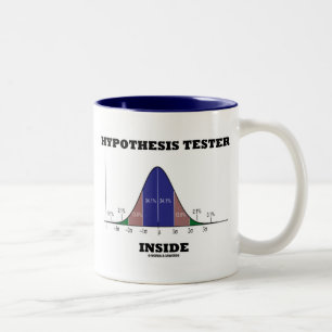 Tasse 2 Couleurs Tester d'hypothèse à l'intérieur (Humour de courbe
