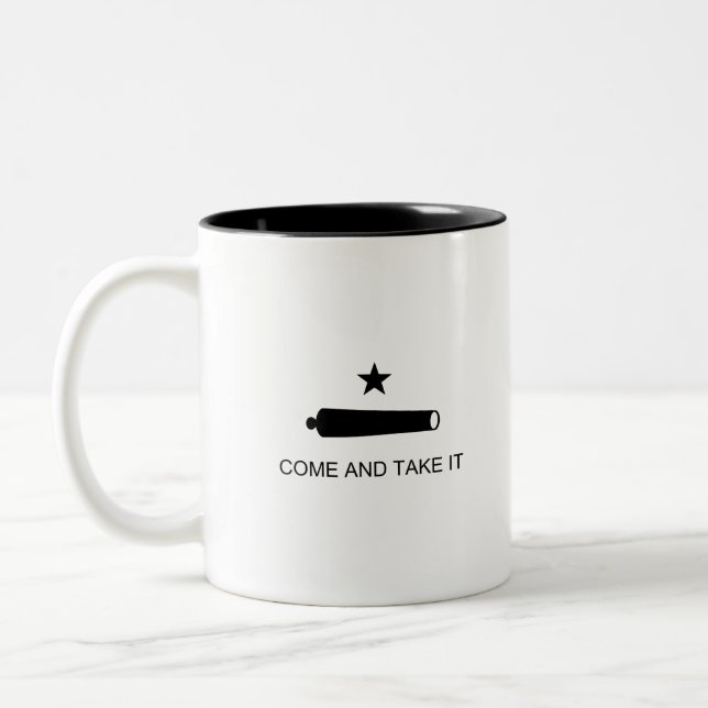 Tasse 2 Couleurs Texas Venez prendre son drapeau (Gauche)