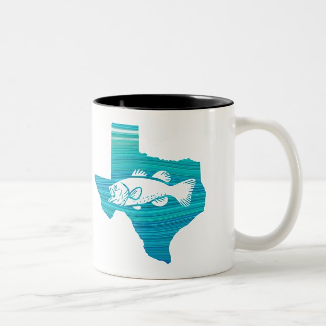 Tasse 2 Couleurs Texas Wave Fishing (Droit)