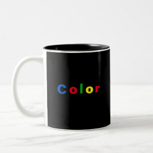 Tasse 2 Couleurs Texte Multicolor moderne et élégant modifiable en