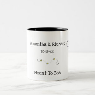 Tasse 2 Couleurs Texte Personnalisable Cool D'Abeille