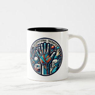 Tasse 2 Couleurs Texte personnalisé de l'ergothérapeute