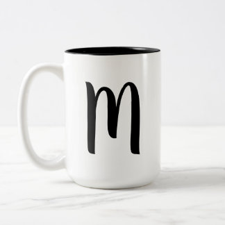 Tasse 2 Couleurs TEXTE PERSONNALISÉ Monogrammes Coupes de café