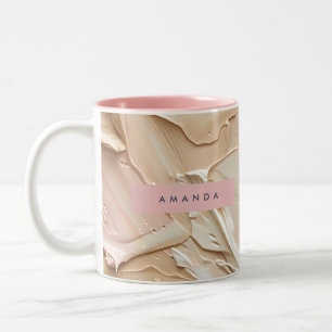Tasse 2 Couleurs Texture de peinture neutre et douce personnalisée
