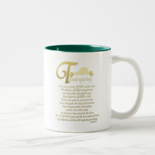 Tasse 2 Couleurs Thanksgiving - psaume 100