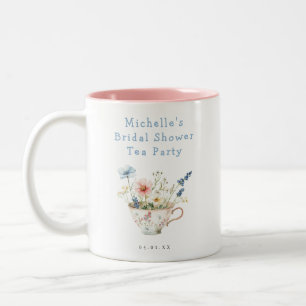 Tasse 2 Couleurs Thé de mariage floral de printemps