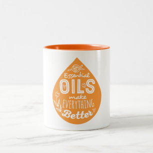 Tasse 2 Couleurs Thé d'huile essentielle d'orange sauvage