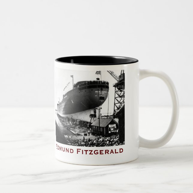 Tasse 2 Couleurs The Edmund Fitzgerald with Crew Names (Droit)