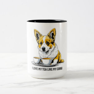Tasse 2 Couleurs Thé et Corgi
