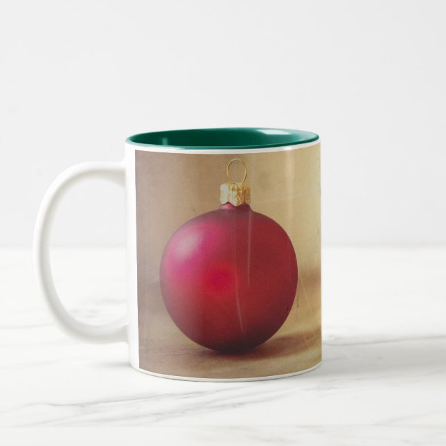 Tasse 2 Couleurs Thème de Noël avec balle de Noël (Gauche)