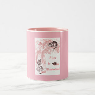 Tasse 2 Couleurs Thème rose Alice vintage au pays des merveilles