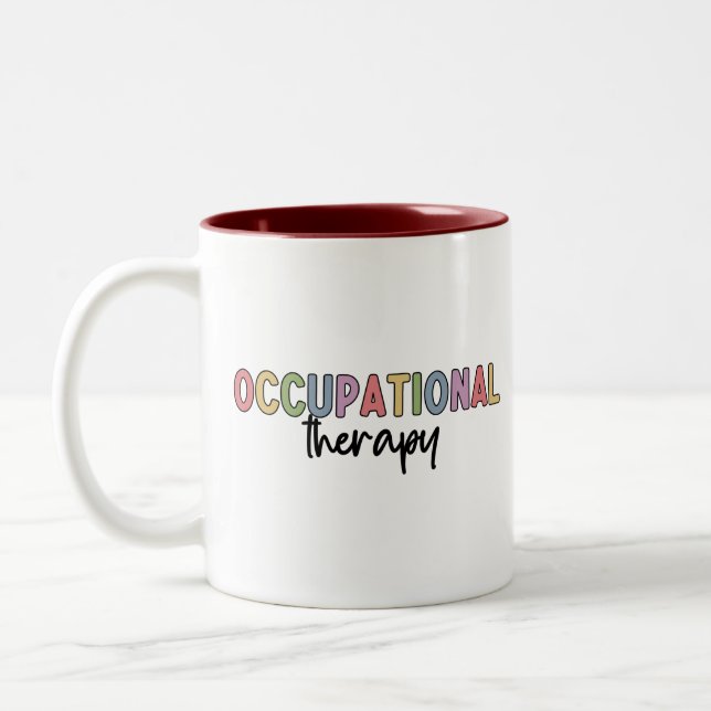 Tasse 2 Couleurs Thérapie professionnelle OT Cadeaux de fin d'étude (Gauche)