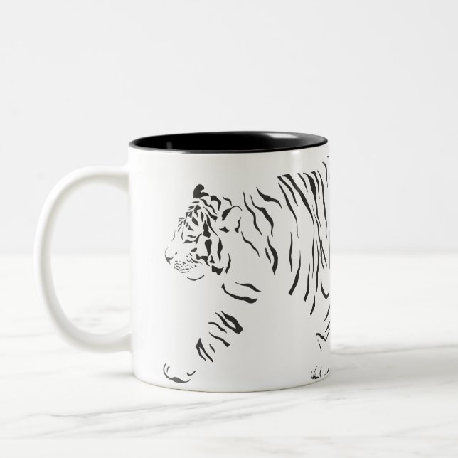 Tasse 2 Couleurs Tigre noir et blanc (Gauche)